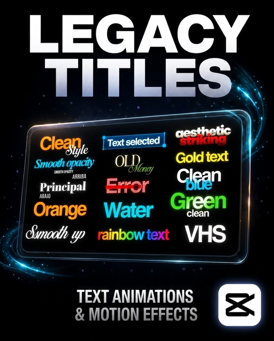 Titles for CapCut — pack artwork