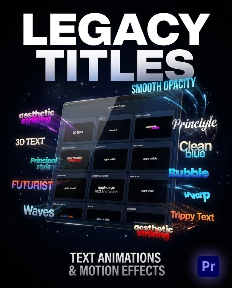 Titles for Premiere Pro — pack artwork